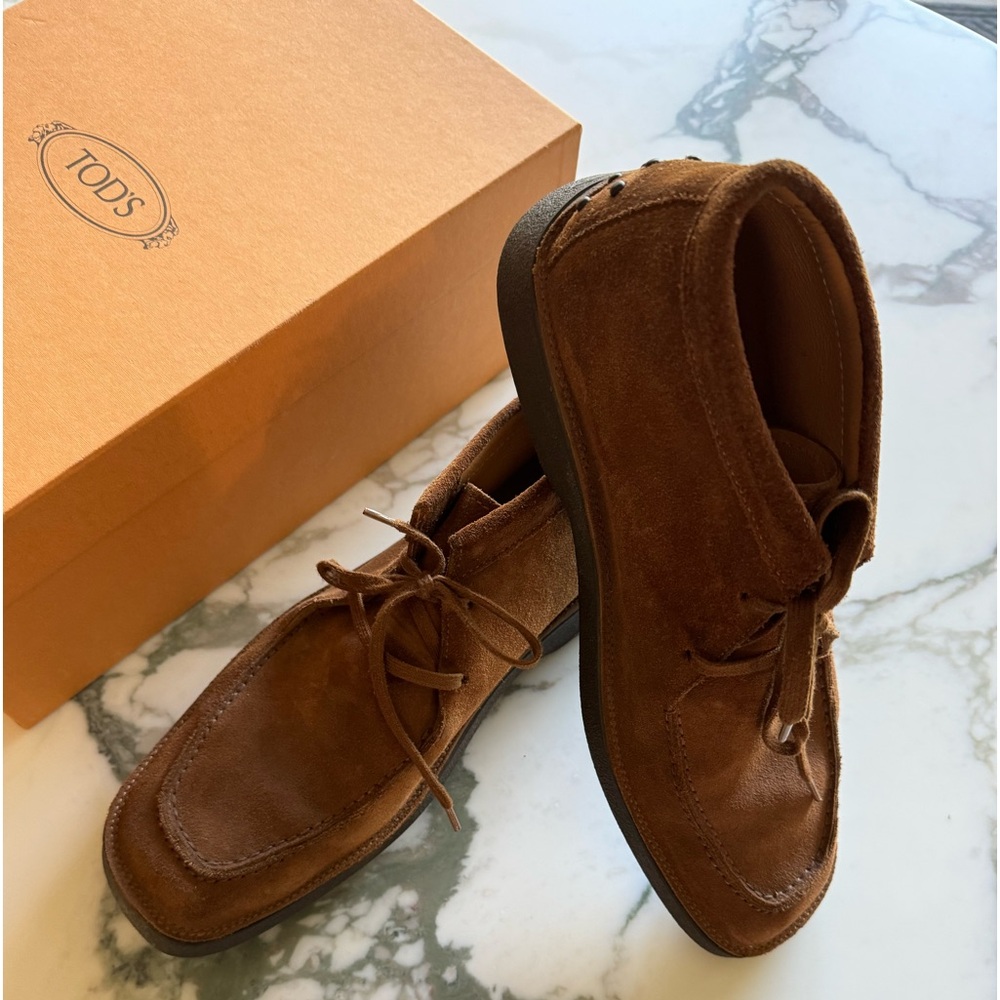 Tod’s brown/tan men’s suede shoes, size 11 US